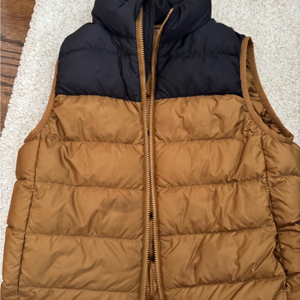 Kid's Black and Brown Puffer Vest